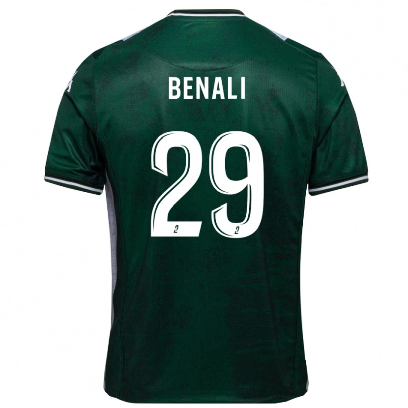 Danxen Dětské Hacène Benali #29 Zelená Bílá Domů Hráčské Dresy 2025/26 Dres