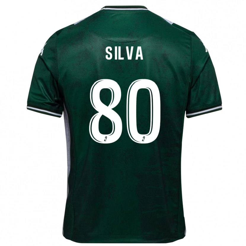 Danxen Dětské Brian Silva #80 Zelená Bílá Domů Hráčské Dresy 2025/26 Dres