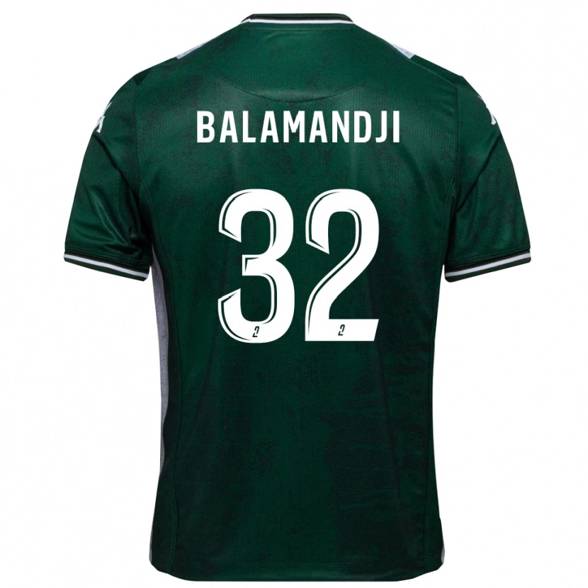 Danxen Dětské Kossingou Balamandji #32 Zelená Bílá Domů Hráčské Dresy 2025/26 Dres
