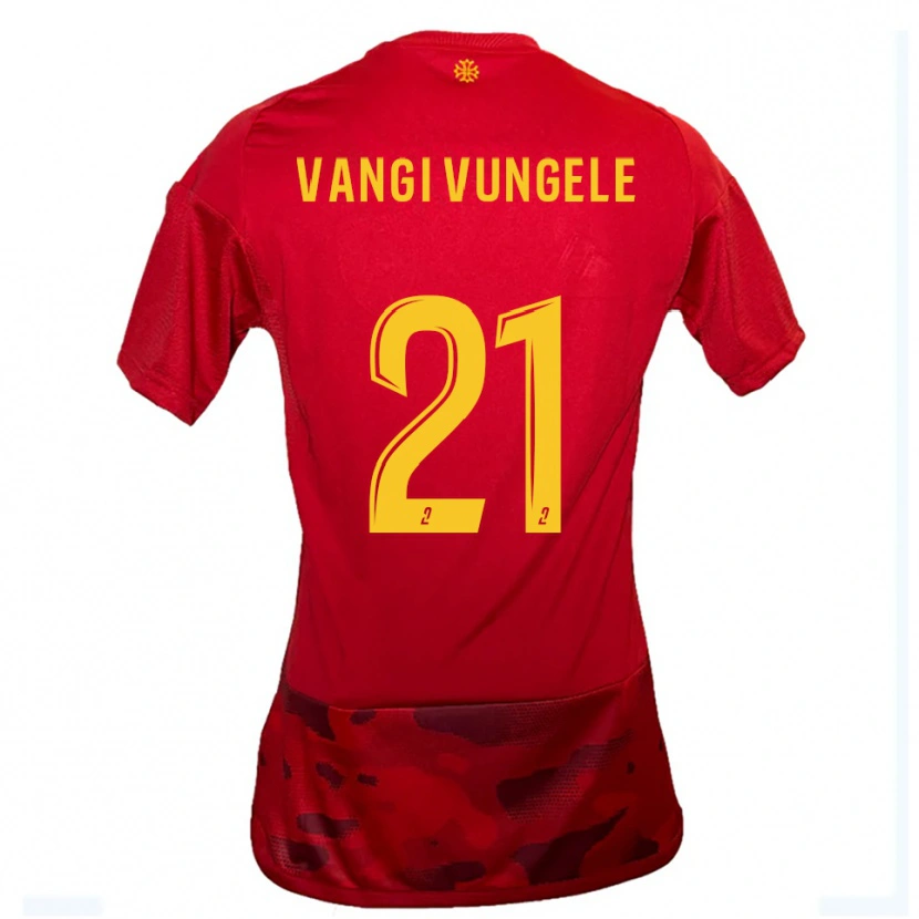 Danxen Dětské Dylan Vangi #21 Červená Žlutá Domů Hráčské Dresy 2025/26 Dres