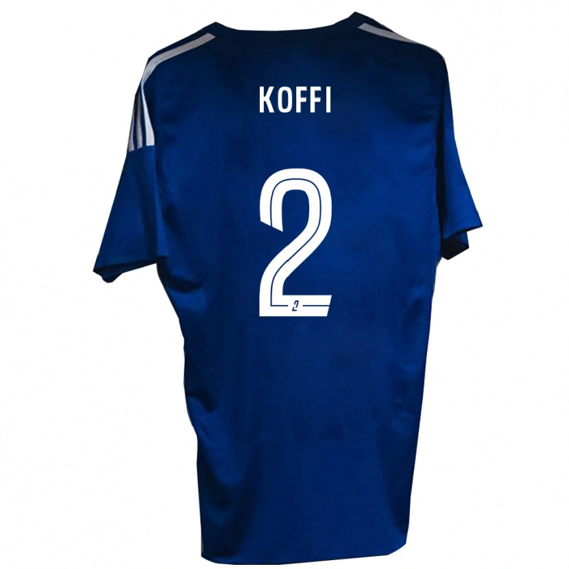 Danxen Dětské Jean Koffi #2 Modrá Bílá Domů Hráčské Dresy 2025/26 Dres