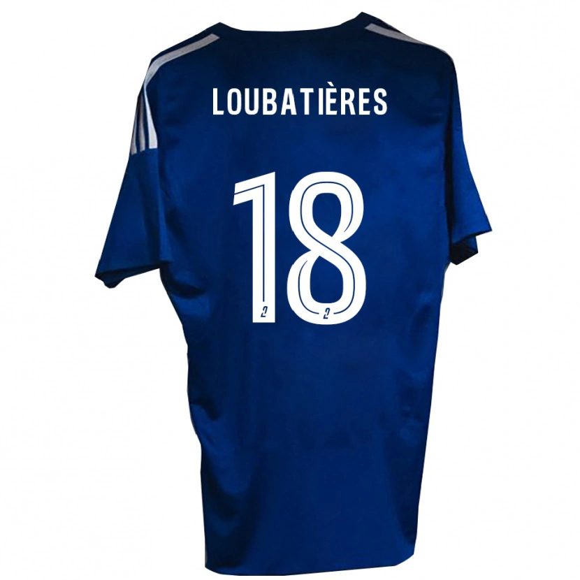 Danxen Dětské Matéo Loubatières #18 Modrá Bílá Domů Hráčské Dresy 2025/26 Dres