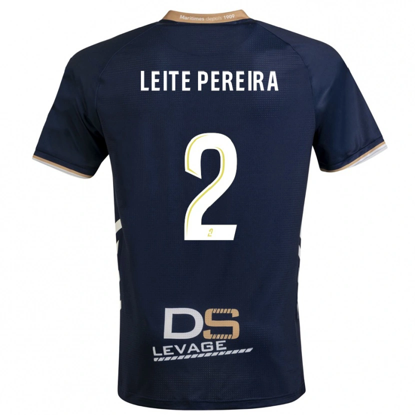 Danxen Dětské Matéo Leite Pereira #2 Tmavě Modrá Zlatá Domů Hráčské Dresy 2025/26 Dres