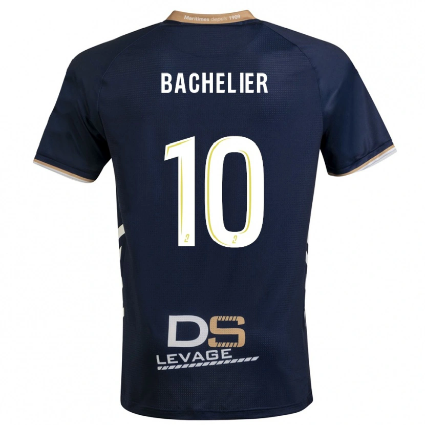 Danxen Dětské Ilyann Bachelier #10 Tmavě Modrá Zlatá Domů Hráčské Dresy 2025/26 Dres