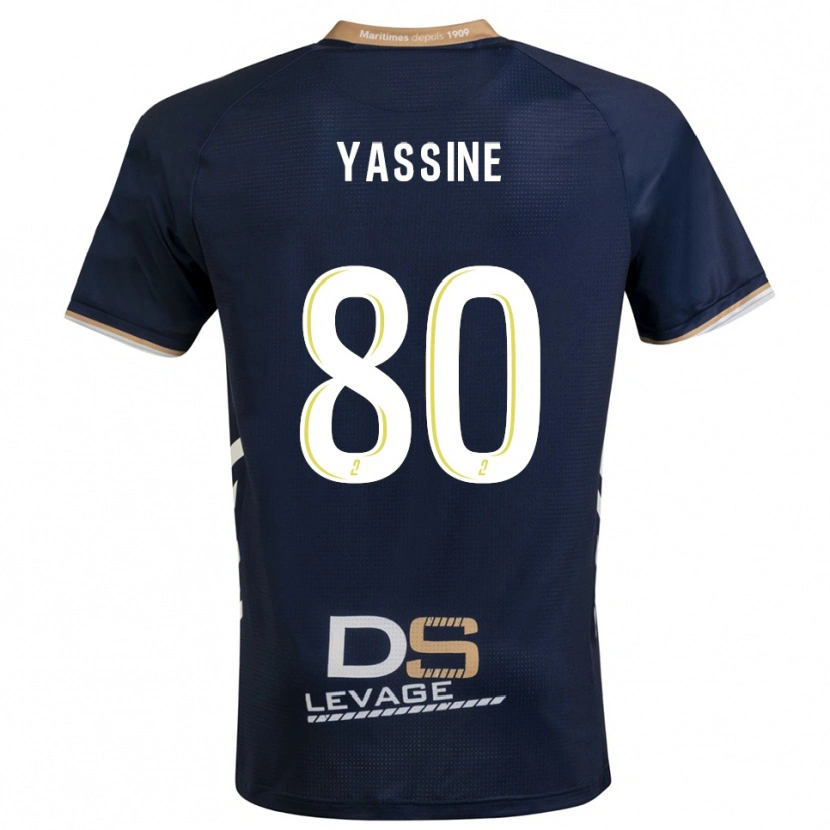 Danxen Dětské Gessime Yassine #80 Tmavě Modrá Zlatá Domů Hráčské Dresy 2025/26 Dres