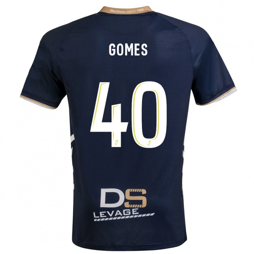 Danxen Dětské Yvan Gomes #40 Tmavě Modrá Zlatá Domů Hráčské Dresy 2025/26 Dres