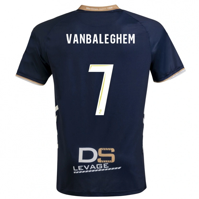 Danxen Dětské Martin Vanbaleghem #7 Tmavě Modrá Zlatá Domů Hráčské Dresy 2025/26 Dres