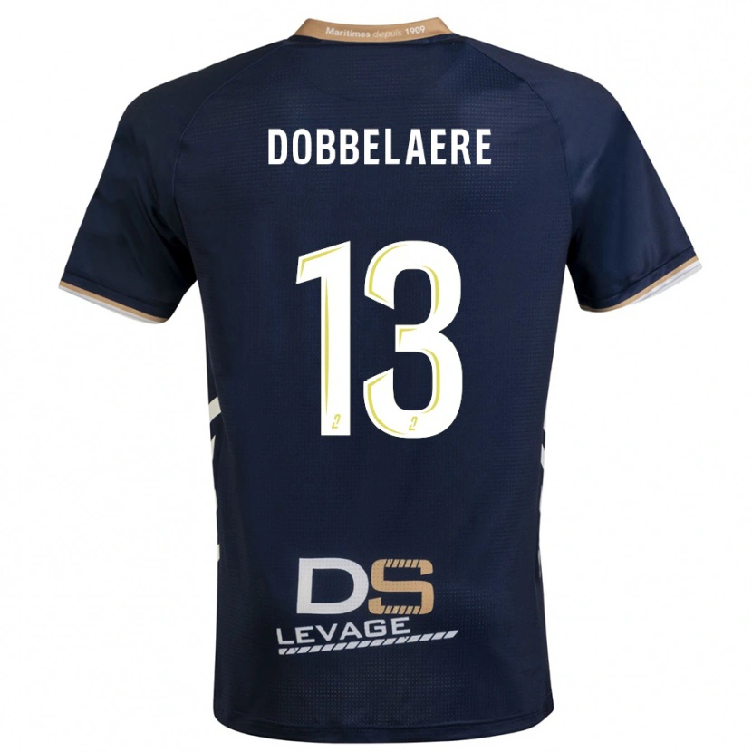 Danxen Dětské Maxime Dobbelaere #13 Tmavě Modrá Zlatá Domů Hráčské Dresy 2025/26 Dres