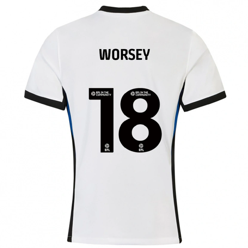 Danxen Dětské Louanne Worsey #18 Bílá Modrá Daleko Hráčské Dresy 2025/26 Dres