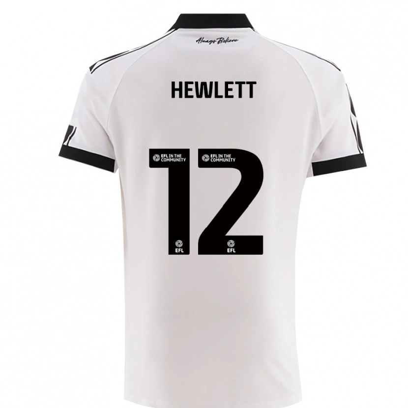 Danxen Dětské Callum Hewlett #12 Bílá Černá Daleko Hráčské Dresy 2025/26 Dres