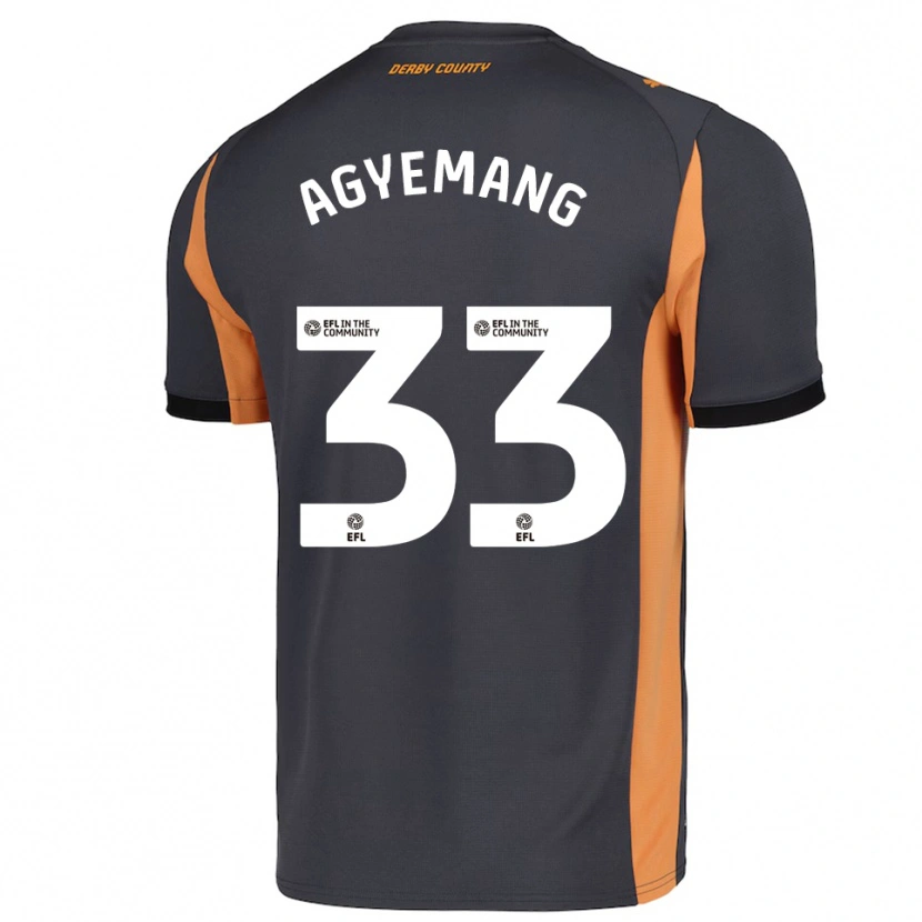 Danxen Dětské Patrick Agyemang #33 Šedá Oranžová Černá Daleko Hráčské Dresy 2025/26 Dres