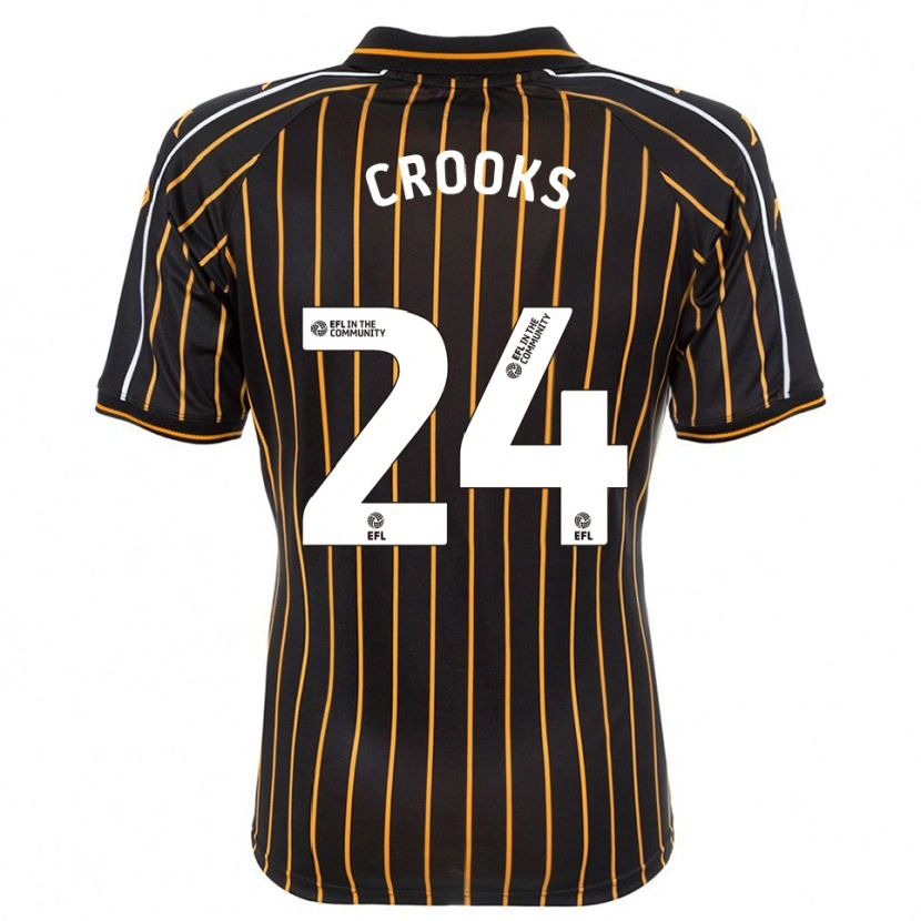 Danxen Dětské Matt Crooks #24 Bílá Černá Daleko Hráčské Dresy 2025/26 Dres