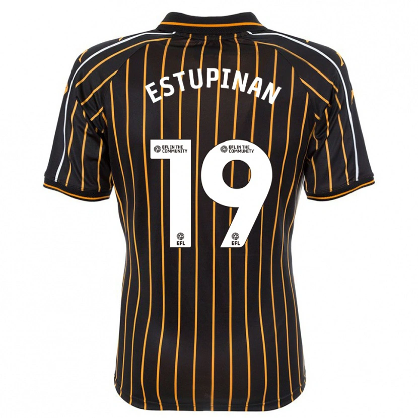 Danxen Dětské Óscar Estupiñán #19 Bílá Černá Daleko Hráčské Dresy 2025/26 Dres