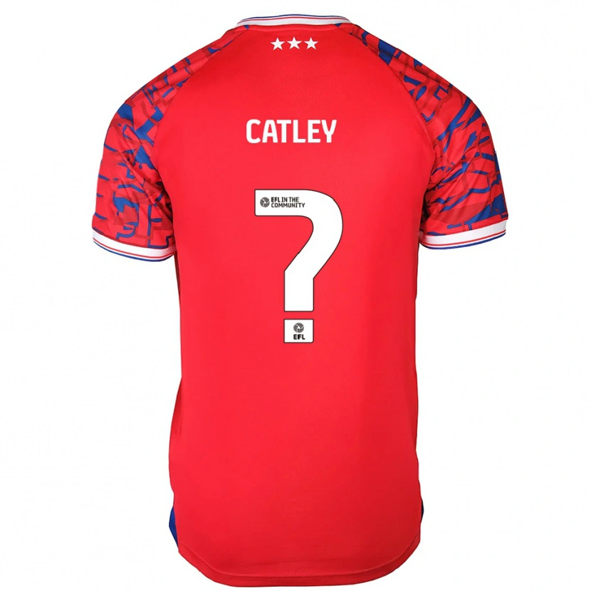 Danxen Dětské Jack Catley #0 Červená Modrá Daleko Hráčské Dresy 2025/26 Dres