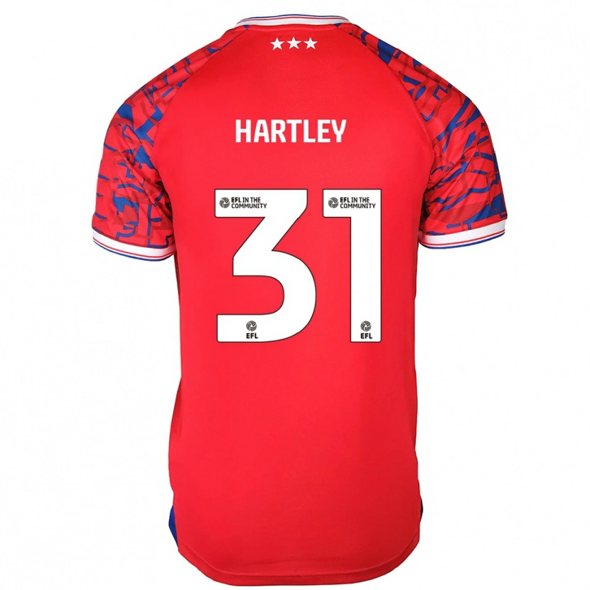 Danxen Dětské Laura Hartley #31 Červená Modrá Daleko Hráčské Dresy 2025/26 Dres
