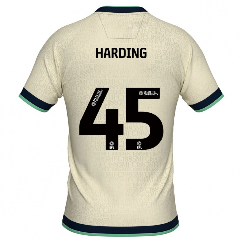 Danxen Dětské Wes Harding #45 Šampaňská Tmavě Modrá Daleko Hráčské Dresy 2025/26 Dres