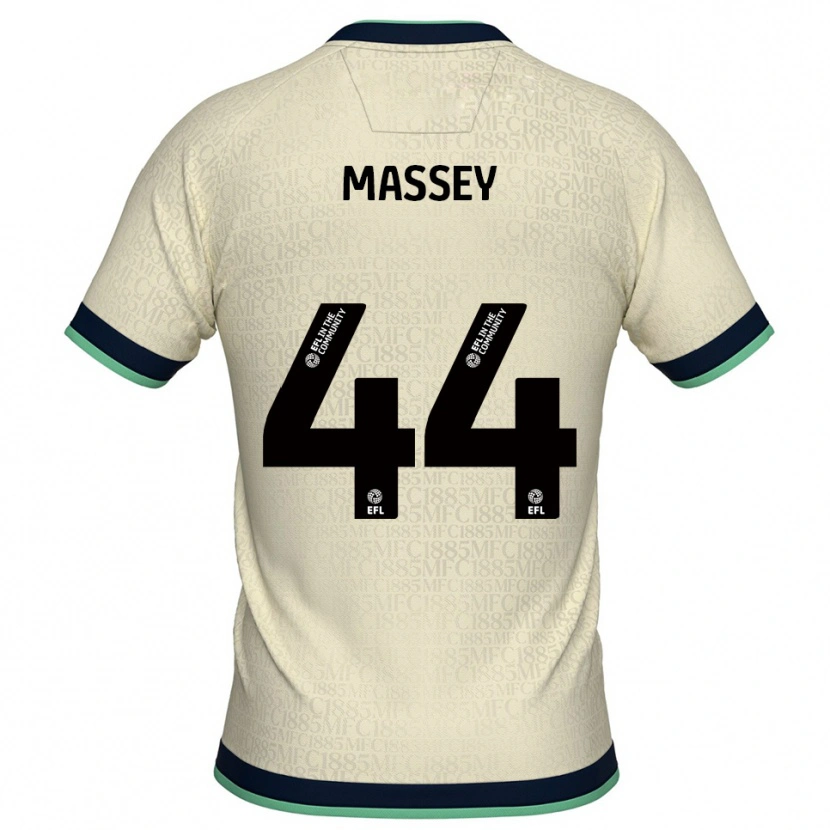 Danxen Dětské Alfie Massey #44 Šampaňská Tmavě Modrá Daleko Hráčské Dresy 2025/26 Dres