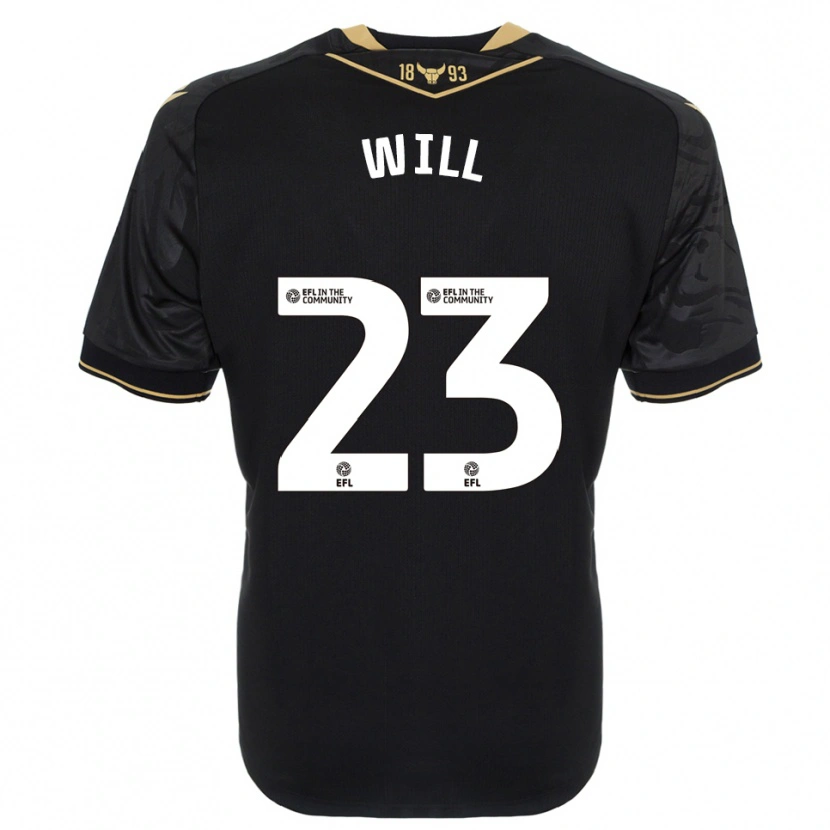Danxen Dětské Merrick Will #23 Černá Zlatá Daleko Hráčské Dresy 2025/26 Dres