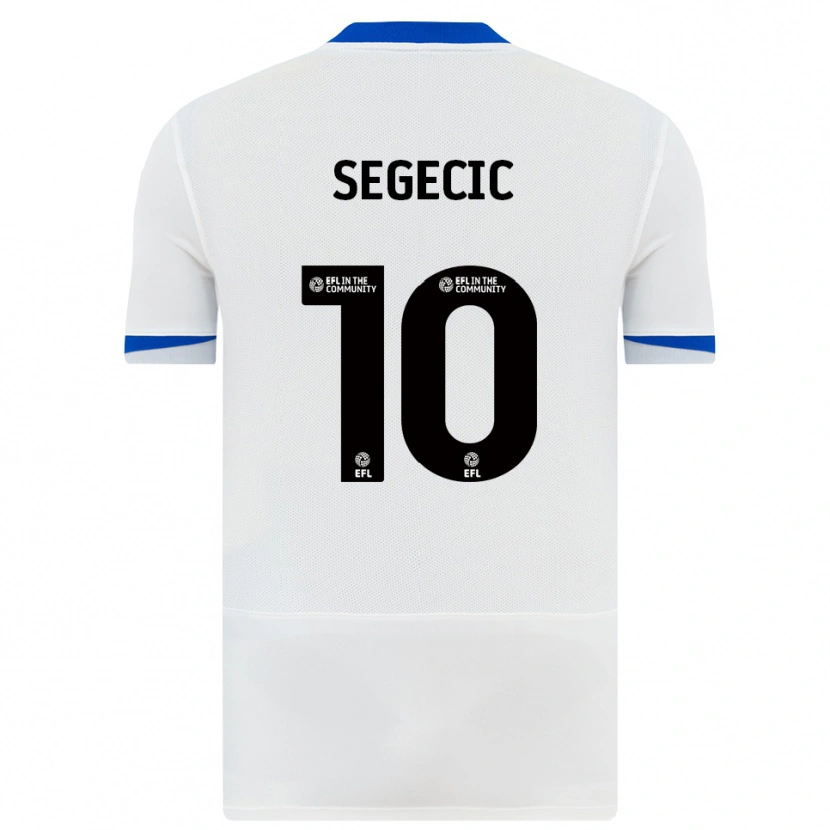 Danxen Dětské Adrian Segecic #10 Bílá Černá Daleko Hráčské Dresy 2025/26 Dres