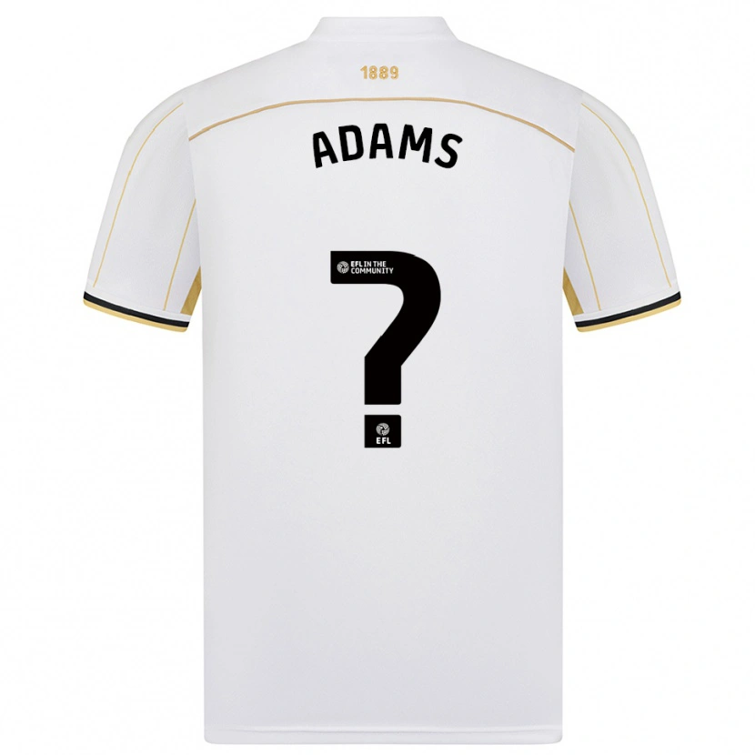 Danxen Dětské Robert Adams #0 Bílá Zlatá Daleko Hráčské Dresy 2025/26 Dres
