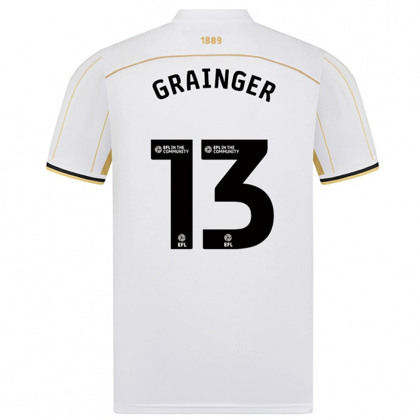 Danxen Dětské Benjamin Grainger #13 Bílá Zlatá Daleko Hráčské Dresy 2025/26 Dres