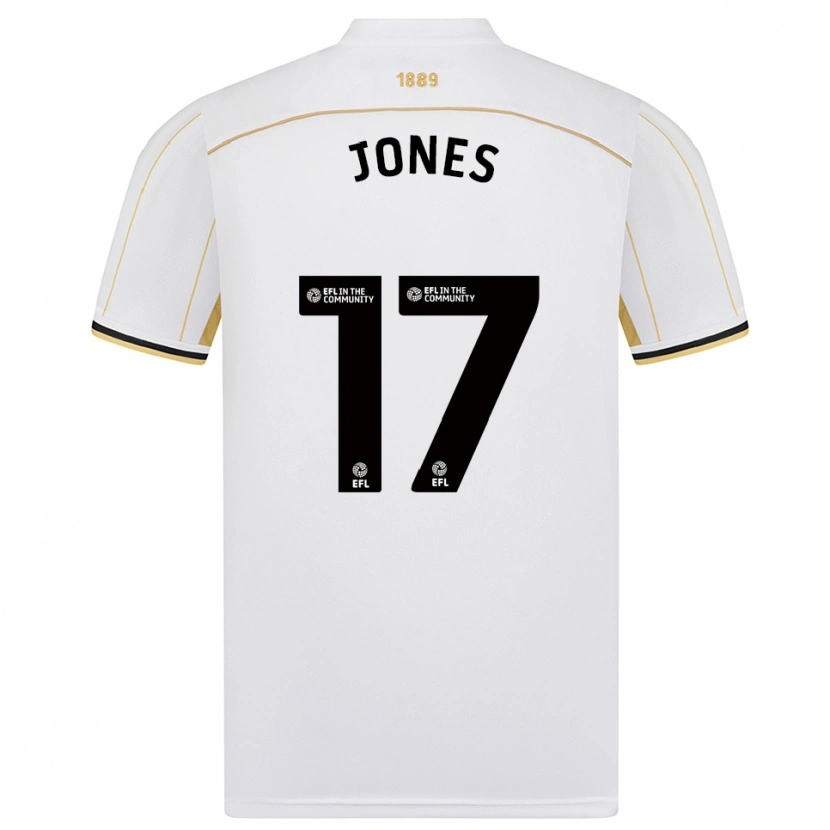 Danxen Dětské Frankie Jones #17 Bílá Zlatá Daleko Hráčské Dresy 2025/26 Dres