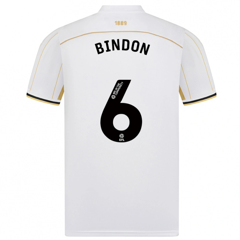 Danxen Dětské Tyler Bindon #6 Bílá Zlatá Daleko Hráčské Dresy 2025/26 Dres