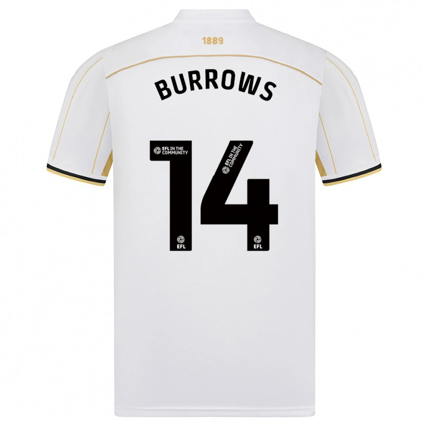 Danxen Dětské Harrison Burrows #14 Bílá Zlatá Daleko Hráčské Dresy 2025/26 Dres