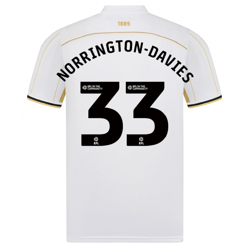 Danxen Dětské Rhys Norrington-Davies #33 Bílá Zlatá Daleko Hráčské Dresy 2025/26 Dres