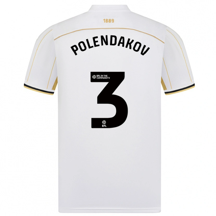 Danxen Dětské Mihail Polendakov #3 Bílá Zlatá Daleko Hráčské Dresy 2025/26 Dres