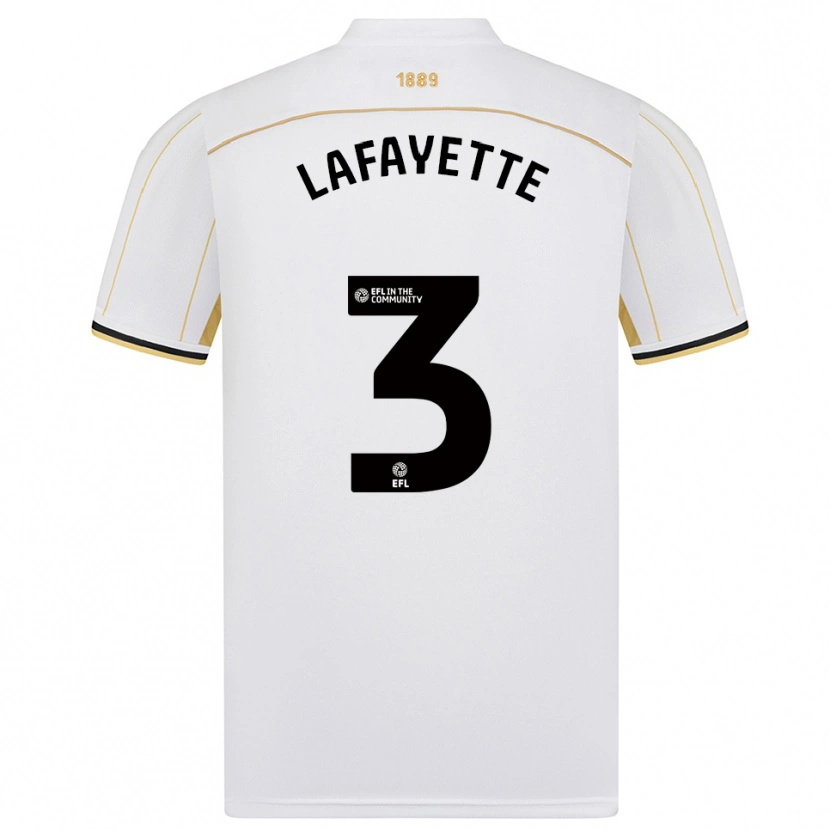 Danxen Dětské Abbie Lafayette #3 Bílá Zlatá Daleko Hráčské Dresy 2025/26 Dres