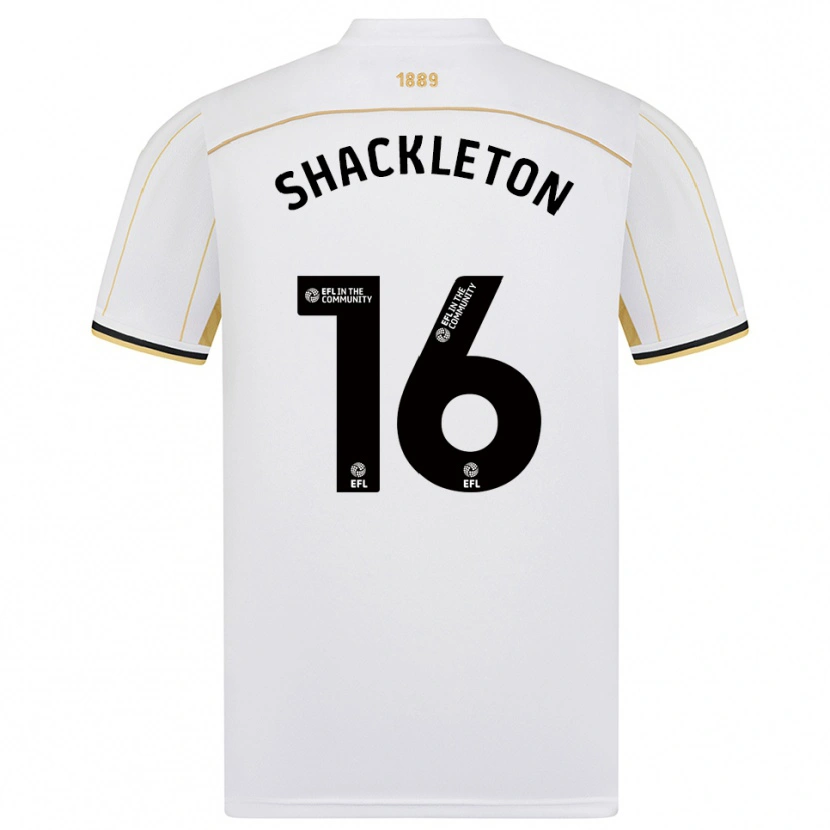 Danxen Dětské Jamie Shackleton #16 Bílá Zlatá Daleko Hráčské Dresy 2025/26 Dres