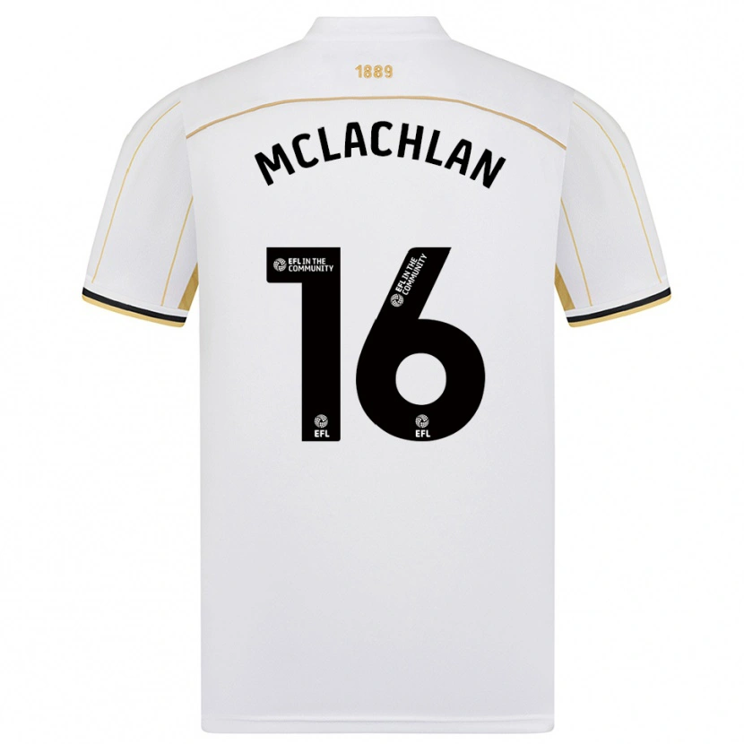 Danxen Dětské Riley Mclachlan #16 Bílá Zlatá Daleko Hráčské Dresy 2025/26 Dres