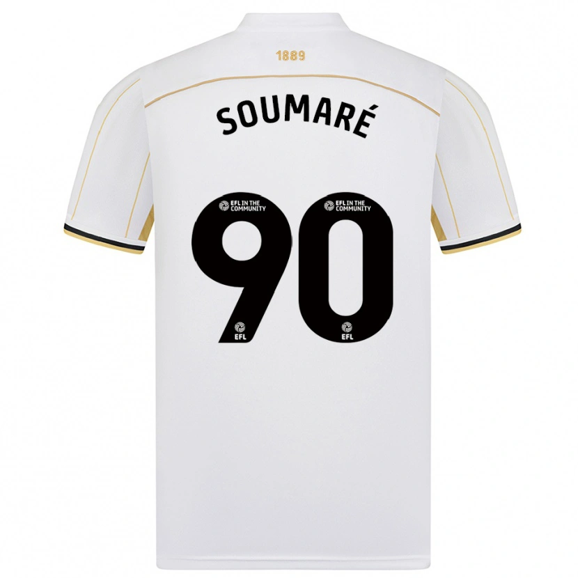 Danxen Dětské Djibril Soumaré #90 Bílá Zlatá Daleko Hráčské Dresy 2025/26 Dres