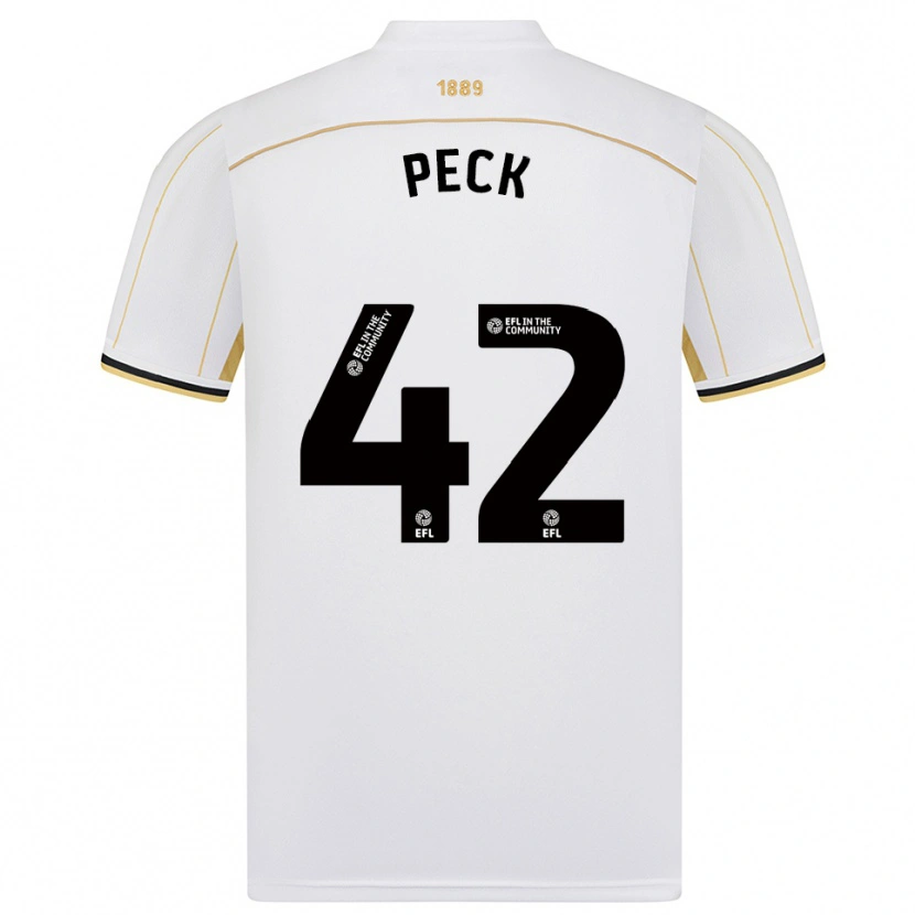 Danxen Dětské Sydie Peck #42 Bílá Zlatá Daleko Hráčské Dresy 2025/26 Dres