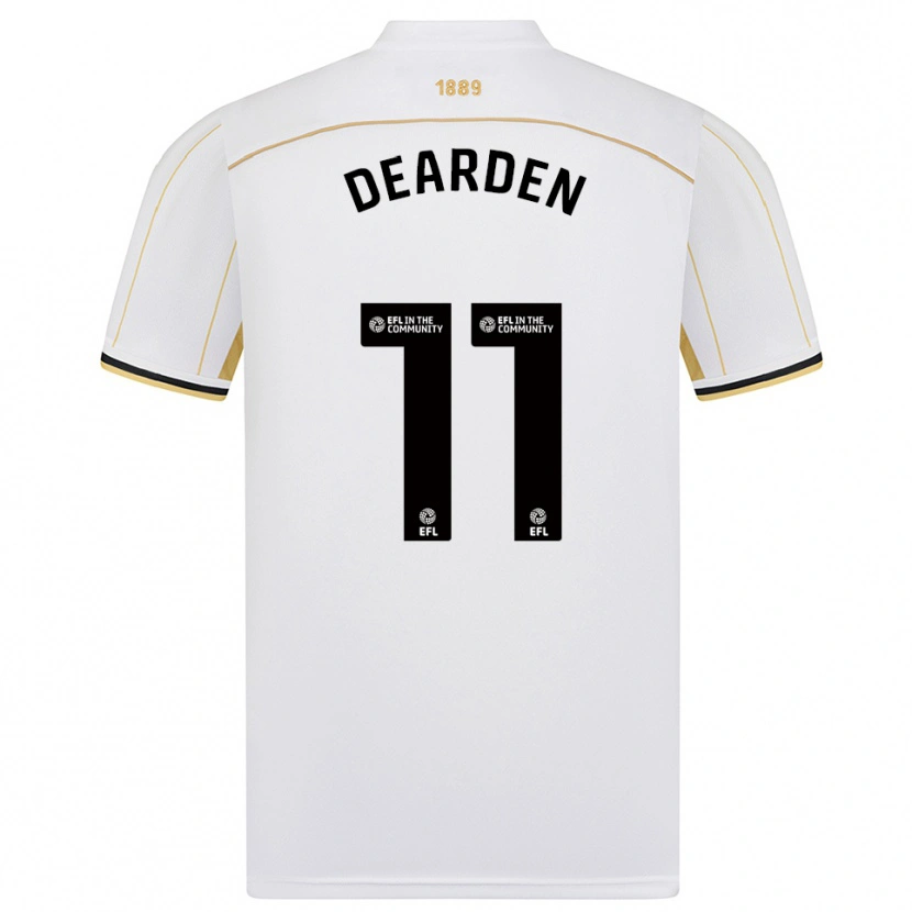 Danxen Dětské Tom Dearden #11 Bílá Zlatá Daleko Hráčské Dresy 2025/26 Dres