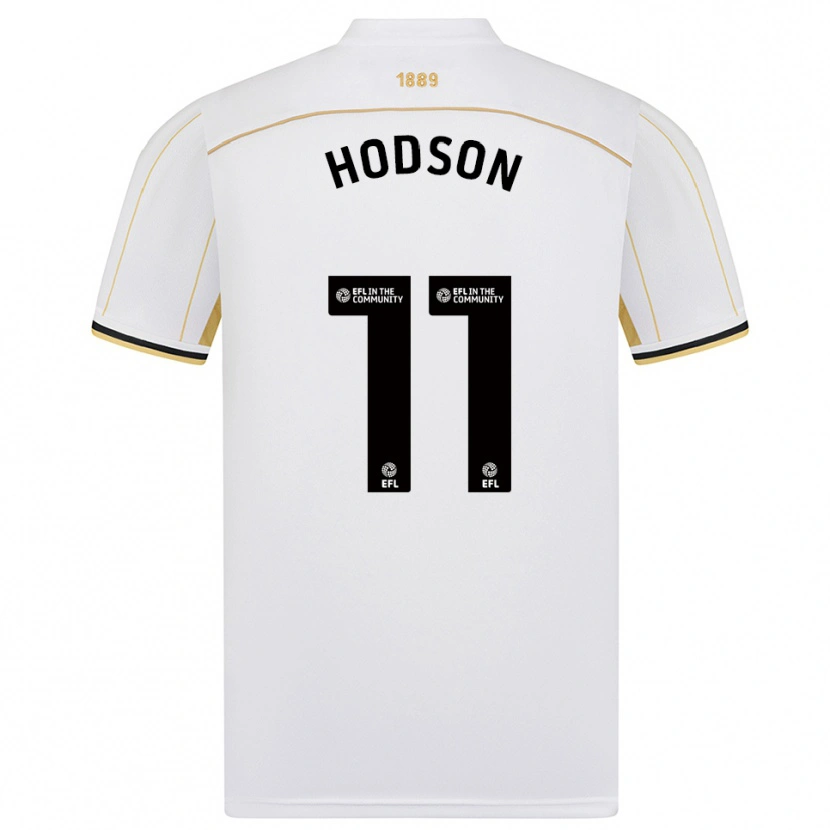 Danxen Dětské Ashley Hodson #11 Bílá Zlatá Daleko Hráčské Dresy 2025/26 Dres