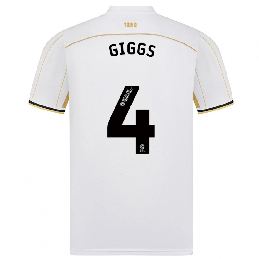 Danxen Dětské Zach Giggs #4 Bílá Zlatá Daleko Hráčské Dresy 2025/26 Dres