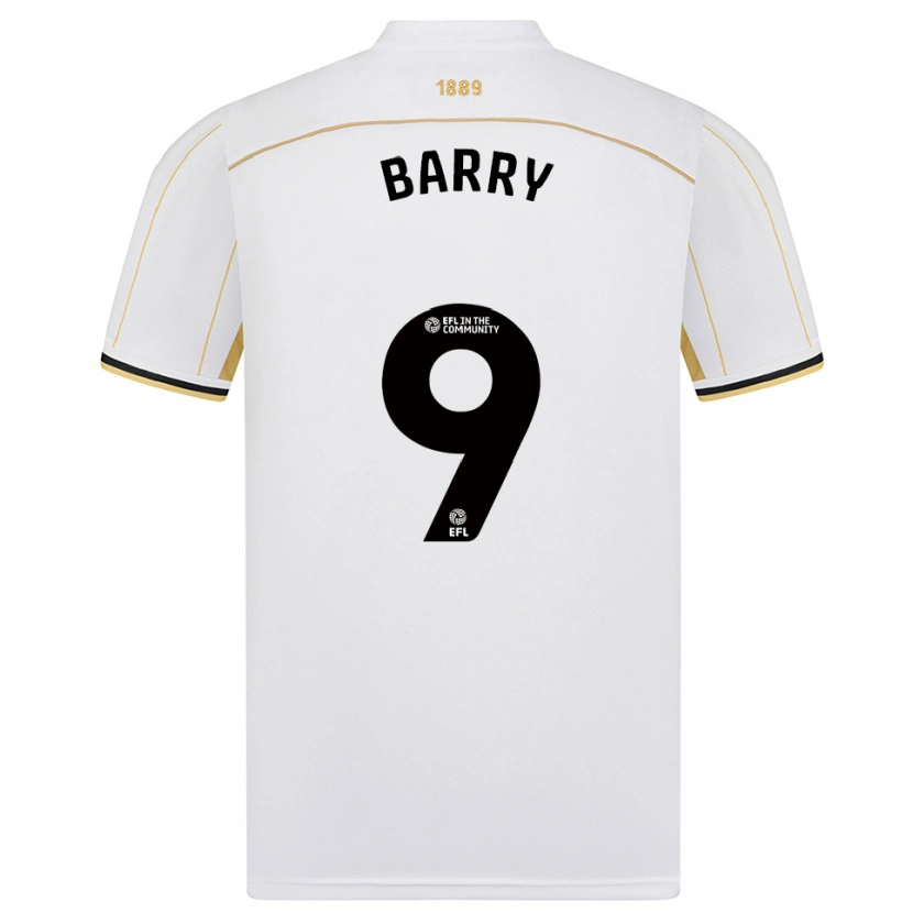 Danxen Dětské Louie Barry #9 Bílá Zlatá Daleko Hráčské Dresy 2025/26 Dres