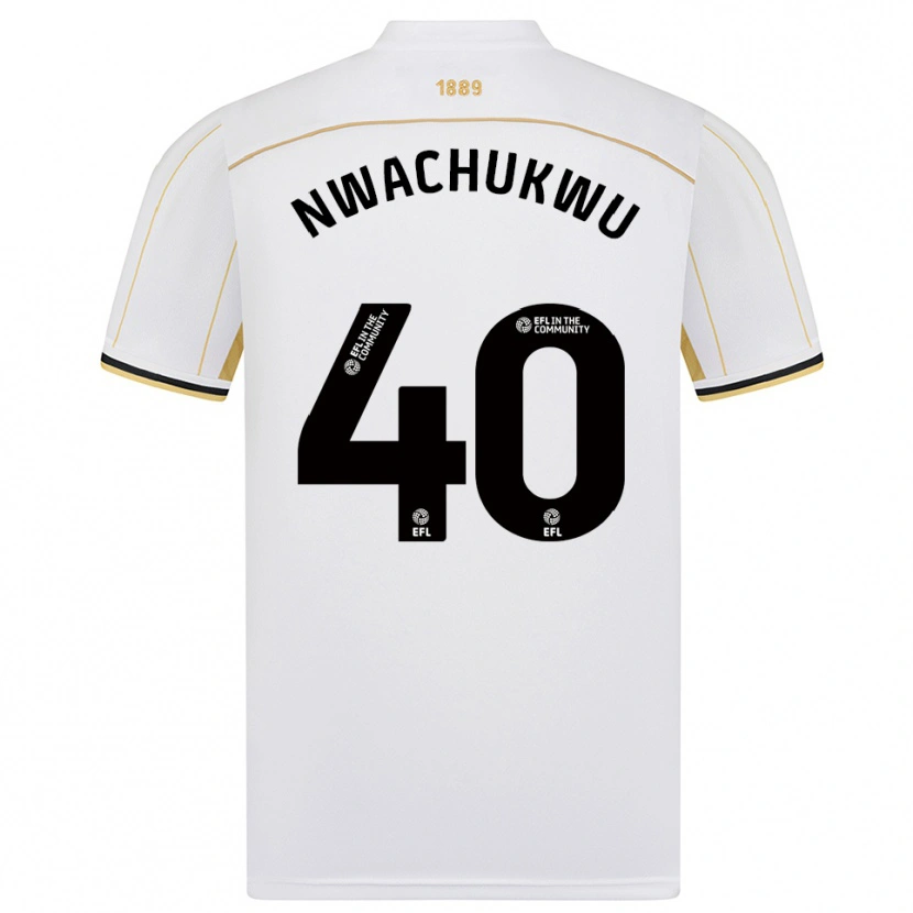 Danxen Dětské Christian Nwachukwu #40 Bílá Zlatá Daleko Hráčské Dresy 2025/26 Dres