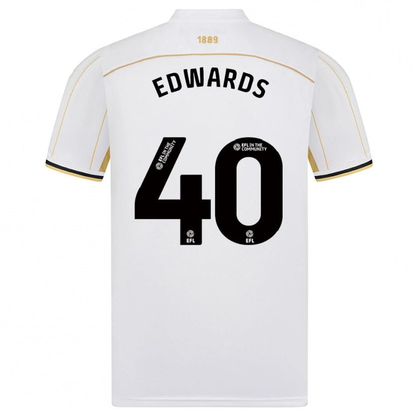 Danxen Dětské Liv Edwards #40 Bílá Zlatá Daleko Hráčské Dresy 2025/26 Dres