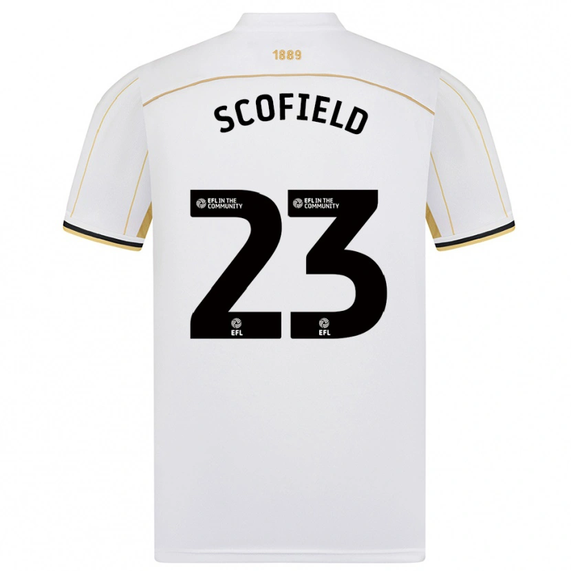 Danxen Dětské Connie Scofield #23 Bílá Zlatá Daleko Hráčské Dresy 2025/26 Dres