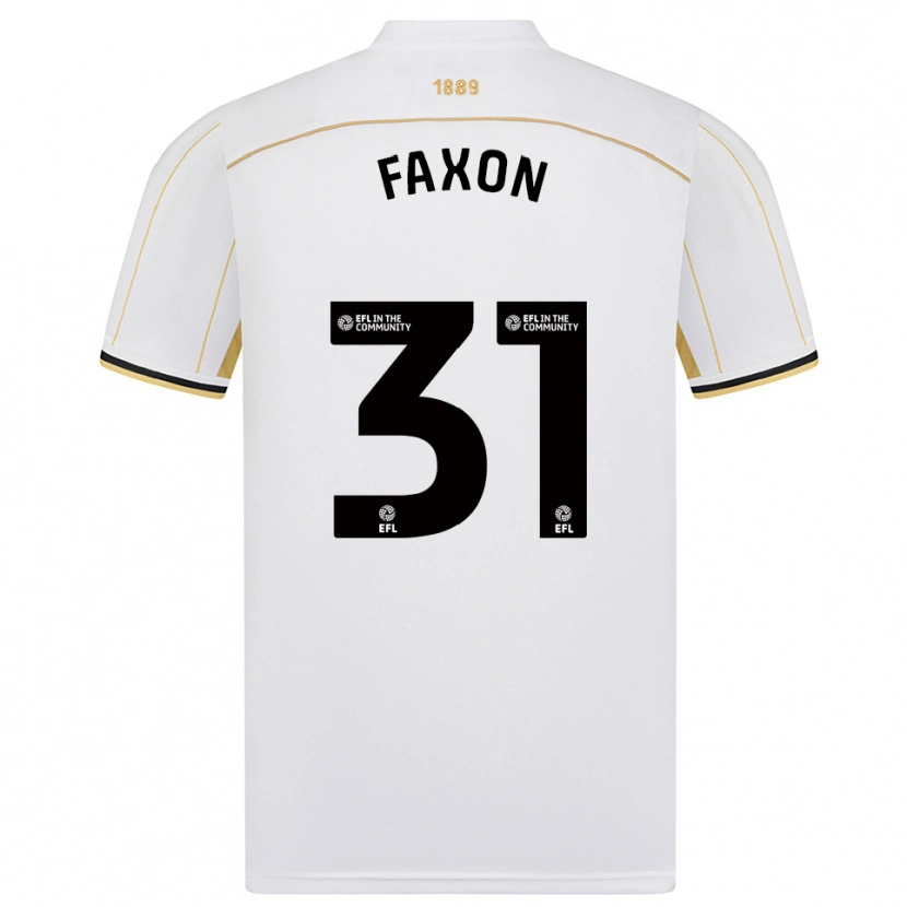 Danxen Dětské Luke Faxon #31 Bílá Zlatá Daleko Hráčské Dresy 2025/26 Dres
