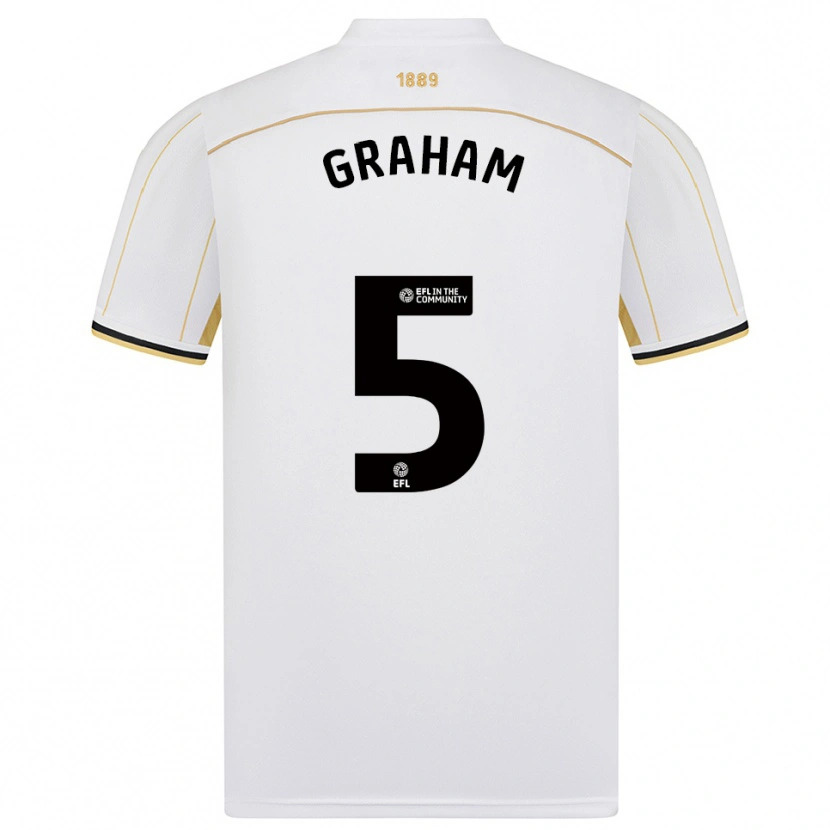 Danxen Dětské Molly Graham #5 Bílá Zlatá Daleko Hráčské Dresy 2025/26 Dres