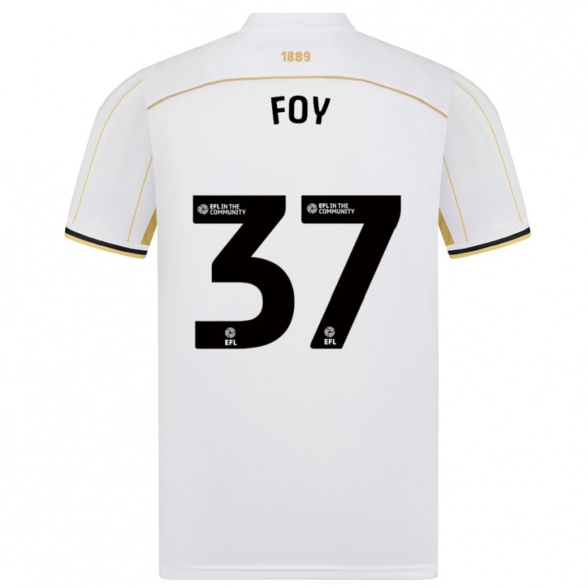 Danxen Dětské Grace Foy #37 Bílá Zlatá Daleko Hráčské Dresy 2025/26 Dres