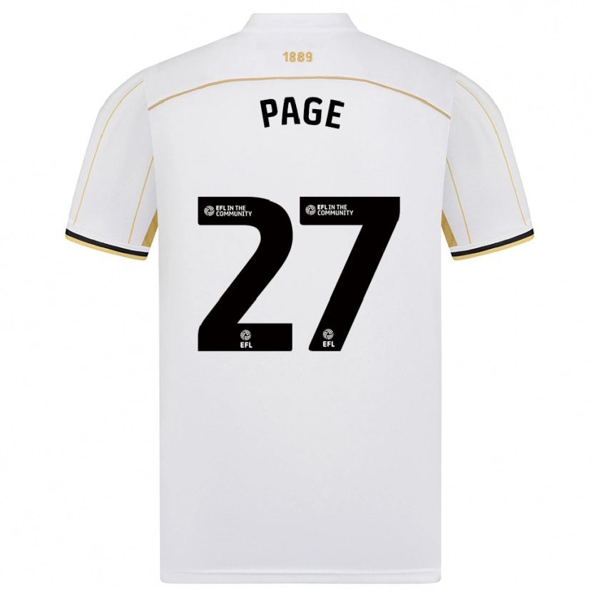 Danxen Dětské Olivia Page #27 Bílá Zlatá Daleko Hráčské Dresy 2025/26 Dres