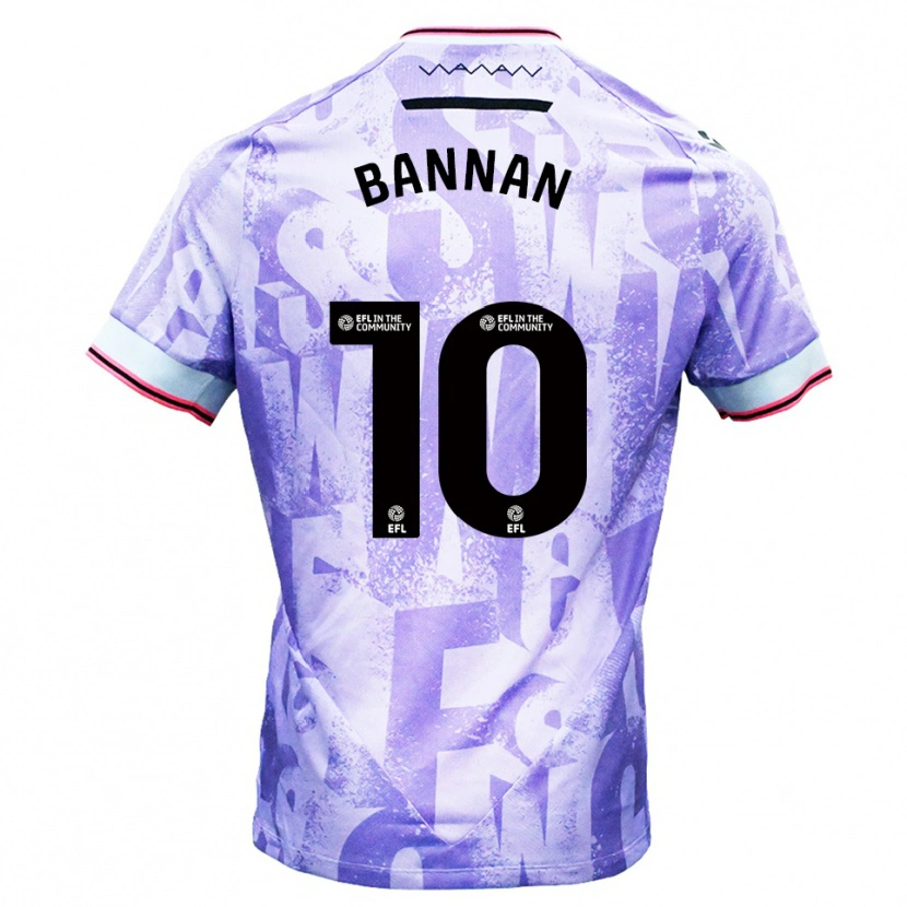 Danxen Dětské Barry Bannan #10 Lilková Bílá Daleko Hráčské Dresy 2025/26 Dres