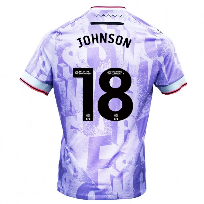 Danxen Dětské Marvin Johnson #18 Lilková Bílá Daleko Hráčské Dresy 2025/26 Dres