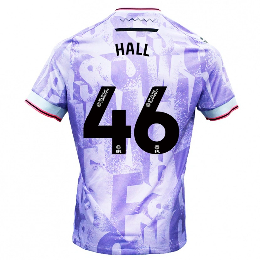 Danxen Dětské Jack Hall #46 Lilková Bílá Daleko Hráčské Dresy 2025/26 Dres