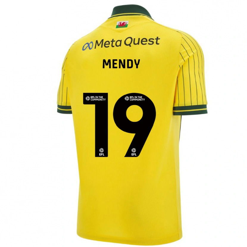 Danxen Dětské Jacob Mendy #19 Žlutá Zelená Daleko Hráčské Dresy 2025/26 Dres